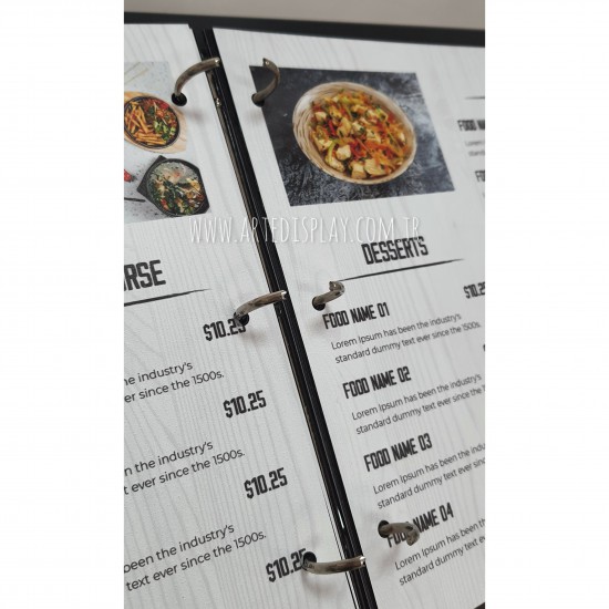 Restoran Önü Metal Menü Panosu Folder (Dosya Tipi)
