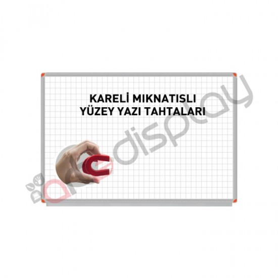 Kareli Mıknatıslı Yüzey Yazı Tahtası - 120x120cm