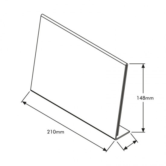L Tipi Pleksi Föylük/Etiketlik Yatay A5 (21x15cm)