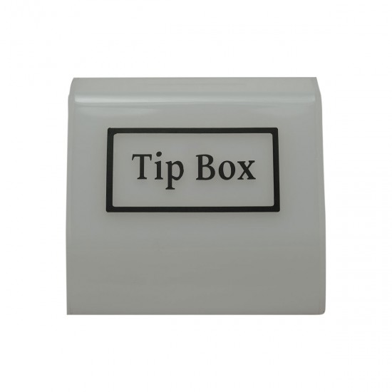 Tipbox - Bahşiş Kutusu Buz Beyaz - 15x10xh12cm