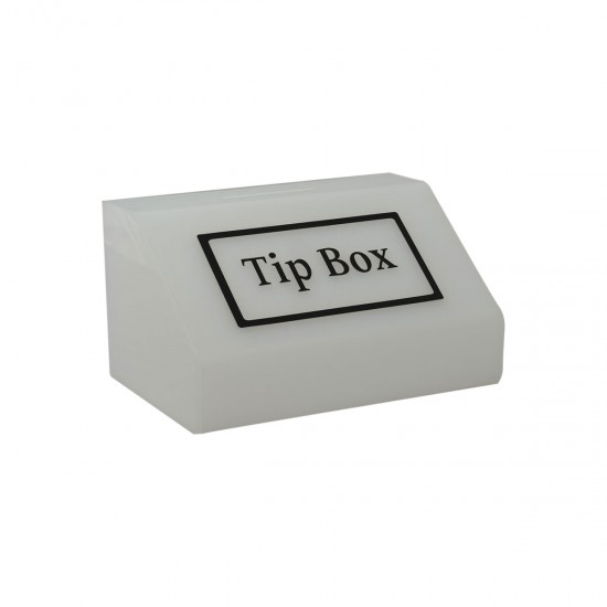 Tipbox - Bahşiş Kutusu Buz Beyaz - 20x13xh12cm