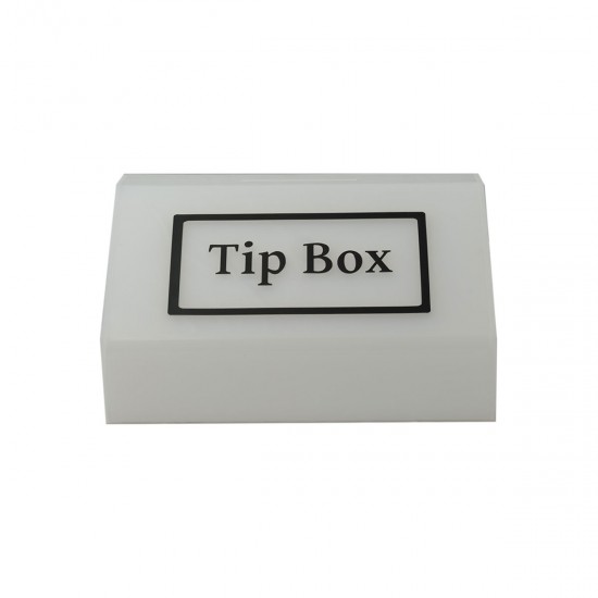 Tipbox - Bahşiş Kutusu Buz Beyaz - 20x13xh12cm